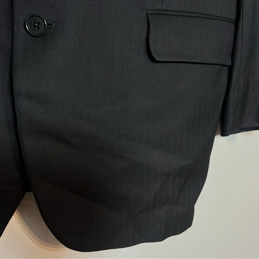 Brooks Brothers Saxxon 1818 Madison Black Blazer Sports Coat Size 43R Wool